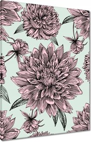 Vászonkép 60x80 Púderrózsaszín Virág