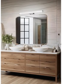 Fényes ezüstszínű LED fali lámpa Mattimo – Trio