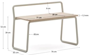 Bézs-natúr színű pad Tinn – Kave Home