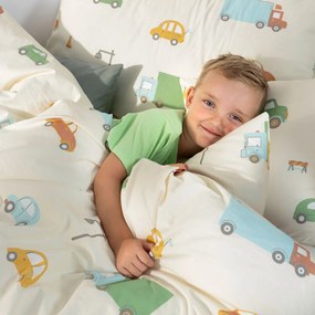Goldea gyermek pamut párnahuzat - az autók világa 40 x 40 cm