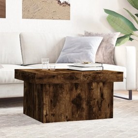 Füstös tölgy színű szerelt fa dohányzóasztal 100x55x40 cm