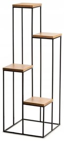 Virágállvány 110x40 cm fekete/barna