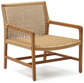 Natúr színű tömörfa kerti fotel Sabolla – Kave Home