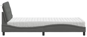 sötétszürke szövet ágy matraccal 80x200 cm Fabric