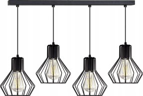 Mennyezeti függeszték lámpa állítható vezetékes Bell 4 fekete LED-es