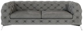 Szürke bársony kanapé 225 cm Chelsea – Ropez