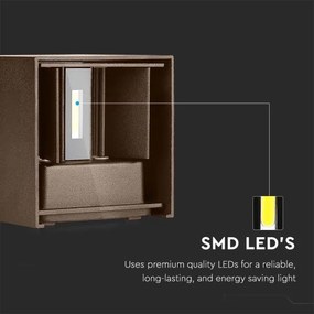 LED Kültéri fali lámpa LED/11W/230V 3000K IP65 barna