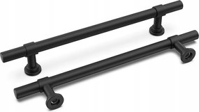 Lontan konyhaszekrény tartó, bútorfogantyú 5 db, fekete