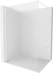 Mexen Kioto, Walk-In zuhany paraván 70 x 200 cm, 8 mm-es jégüveg, fehér profil, 800-070-101-20-30