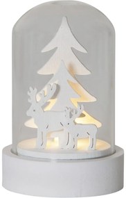 Fehér fénydekoráció készlet karácsonyi mintával 3 db-os ø 5,5 cm Kupol – Star Trading