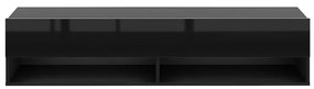 DERBY LE 140 TV állvány Fényes fekete/matt fekete Színben