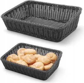 Kenyérkijelző kosár téglalap alakú kenyér fekete Hendi 426661