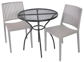 Bézs műanyag kerti szék Bars - Rojaplast