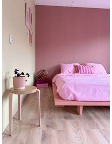 Világos rózsaszín borovi fenyő franciaágy ágyráccsal 180x200 cm Japan – Karup Design