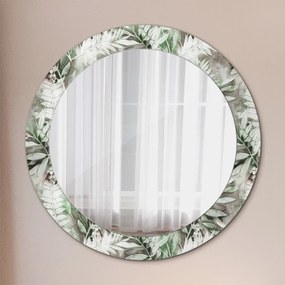 Kerek díszes tükör Akvarell levelek fi 70 cm
