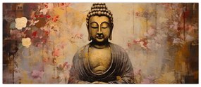 Kép - Buddha, festészet (120x50 cm)