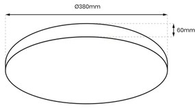 LED Dimmelhető mennyezeti lámpa ALLISTER LED/36W/230V 3000-6000K + távirányító