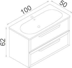 Nuvola mosdószekrény, 100 cm – TR785PNC1151