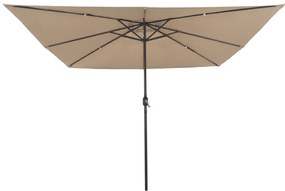 Négyzetes Kerti Napernyő LED világítással 295x245 cm Tüszínű