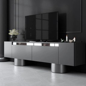 TV szekrény Bohem - Anthracite, Silver