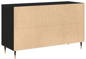 Oldalszekrény Fekete Tölgy 100x36x60 cm Mérnöki Fa