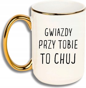 Bögre Nagy Fehér Arany Rant Vicces Ajándék Csillag Melletted