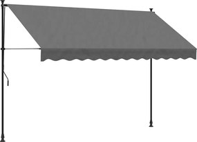 vidaXL antracit szövet és acél feltekerhető napellenző 300 x 150 cm