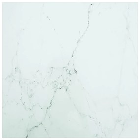 fehér edzett üveg asztallap márványdizájnnal 70 x 70 cm 6 mm
