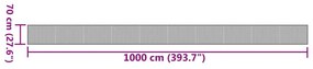 négyszögletű szürke bambusz szőnyeg 70 x 1000 cm