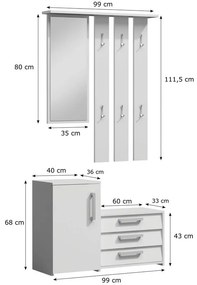 Fraga előszobafal - sonoma
