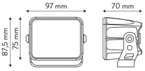 LED Autós spotlámpa DUO BLACK LED/40W/9-36V IP69 6000K szögletes