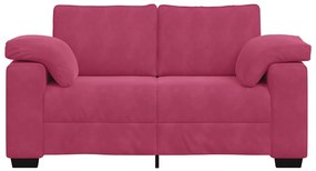 bordó bársony loveseat kanapé 120 cm