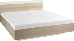 Dupla ágy, tölgy sonoma/fehér, 160x200, GABRIELA