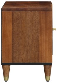 TV Szekrény Mézbarna Tömör mangófa, MDF 80 x 33 x 46 cm