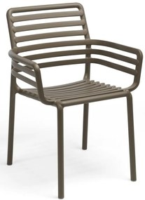 DOGA karfás kerti design szék, tabacco
