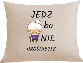 Párna párnahuzat Klasszikus Nagymama egyél, mert nem fogsz megnőni Nagymama napja