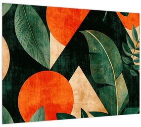 Üveg kép - Geometrikus természeti minták II. (70x50 cm)
