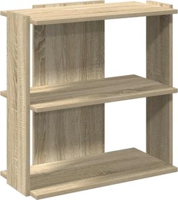 vidaXL 3 szintes sonoma tölgy színű szerelt fa könyvespolc 60x30x60 cm