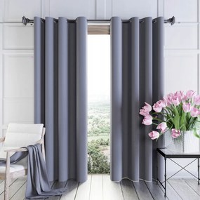 Blackout készfüggöny Hamu átvezetőkkel 140x250 cm