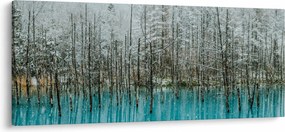 Kép - Türkiz tó, Biei, Japán (120x50 cm)