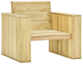 3 részes impregnált fenyőfa kerti társalgószett párnákkal