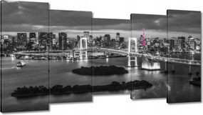 Festmények 150x80 Rózsaszín Eiffel-torony híd