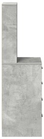 Magasfiú fiókkal Beton szürke 40 x 41 x 135 cm Faanyag