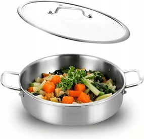 Háromrétegű rozsdamentes acél serpenyő 24 cm Delarlochef