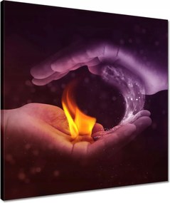 Vászonkép 50x50 Mint a tűz és a víz