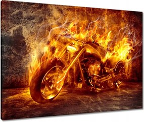 Vászonkép 80x60 Chopper a tűzben