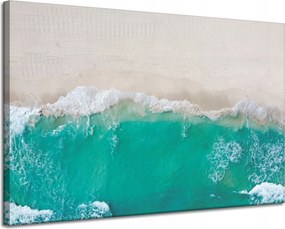 Vászonkép Hullámok Tengerpart Homok Víz 120x80 cm Ideális ajándék