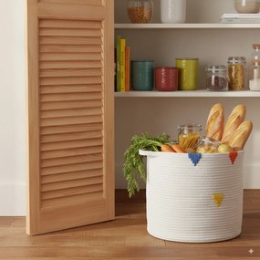 Tároló kosár színes mintával 27 x 24 cm - s méret