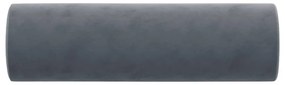 2 db sötétszürke bársony díszpárna Ø15x50 cm
