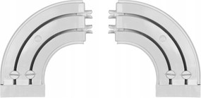 Végzáró ív pvc II függönykarnis mennyezeti sínhez 2 vágányos kpl 2 db
